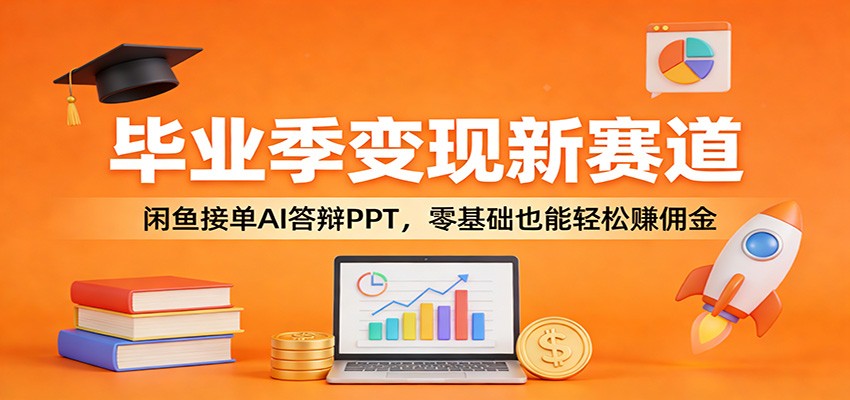 毕业季变现新赛道：闲鱼接单AI答辩PPT，零基础也能轻松赚佣金-润格副业网-每天分享热门副业赚钱项目