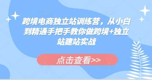跨境电商独立站训练营,从小白到精通手把手教你做跨境+独立站建站实战-润格副业网-每天分享热门副业赚钱项目