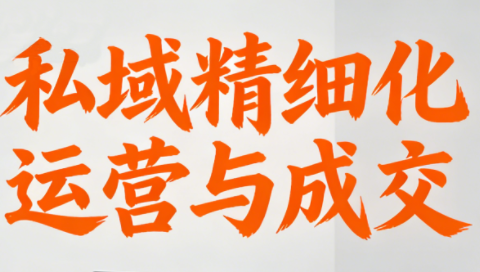 楚老师·私域精细化运营与成交-润格副业网-每天分享热门副业赚钱项目