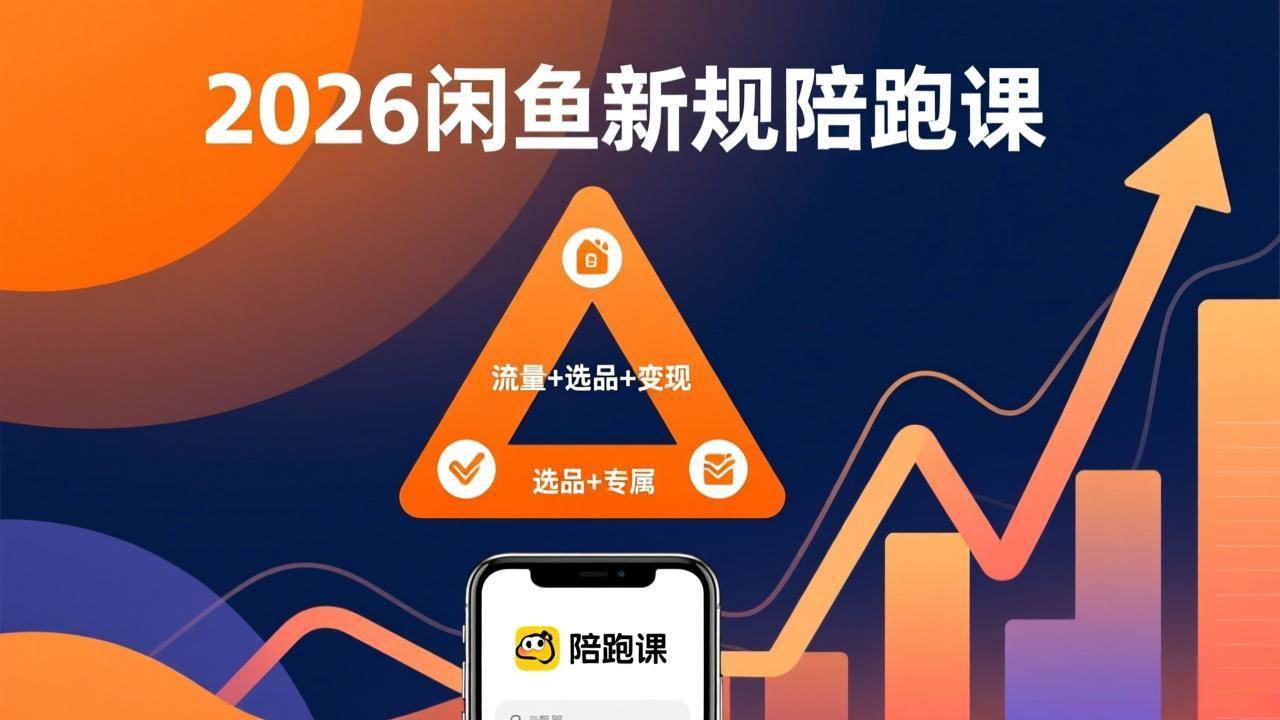 (17483期)2026闲鱼高阶陪跑课全新上线,带你吃透新规玩转选品流量,从零搭建稳定变现盈利体系-润格副业网-每天分享热门副业赚钱项目