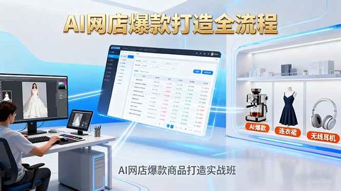 （16326期）AI网店爆款商品打造实战班：AI技术实现商品图智能处理，快速搭建AI网店-润格副业网-每天分享热门副业赚钱项目