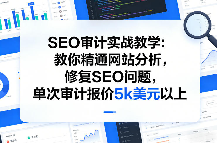 SEO审计实战教学：教你精通网站分析，修复SEO问题，单次审计报价5k美元以上-润格副业网-每天分享热门副业赚钱项目