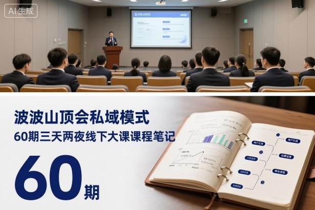 波波山顶会私域模式60期三天两夜线下大课课程笔记（文档）-润格副业网-每天分享热门副业赚钱项目