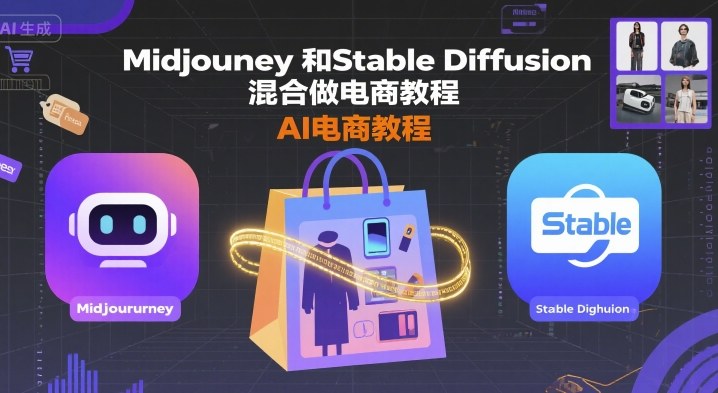 Midjourney和Stable Diffusion混合做电商教程-ai电商教程-润格副业网-每天分享热门副业赚钱项目
