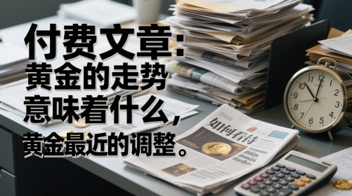 付费文章:黄金的走势意味着什么,如何看待黄金最近的调整-润格副业网-每天分享热门副业赚钱项目