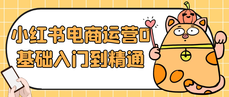 小红书电商运营0基础入门到精通-润格副业网-每天分享热门副业赚钱项目