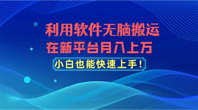 (11078期)利用软件无脑搬运,在新平台月入上万,小白也能快速上手-润格副业网-每天分享热门副业赚钱项目