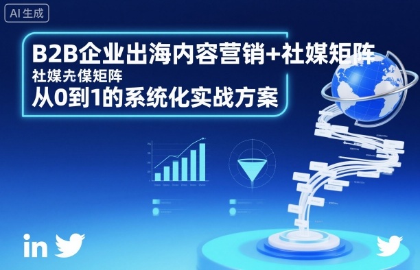 B2B企业出海内容营销+社媒矩阵,从0到1的系统化实战方案-润格副业网-每天分享热门副业赚钱项目