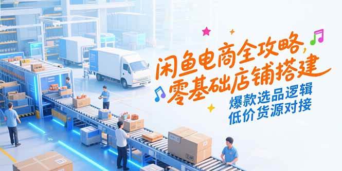 (15325期)闲鱼电商全攻略,零基础店铺搭建,爆款选品逻辑,低价货源对接-润格副业网-每天分享热门副业赚钱项目