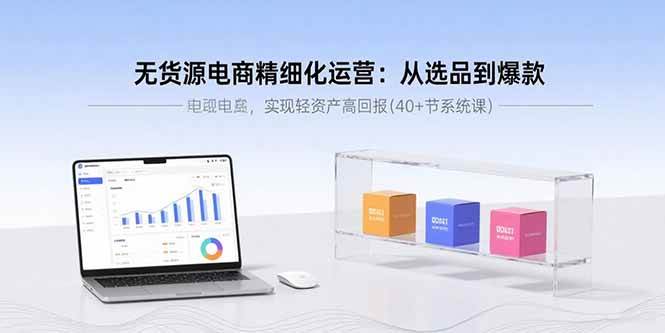 (15896期)无货源电商精细化运营:从选品到爆款,实现轻资产高回报(40+节系统课)-润格副业网-每天分享热门副业赚钱项目