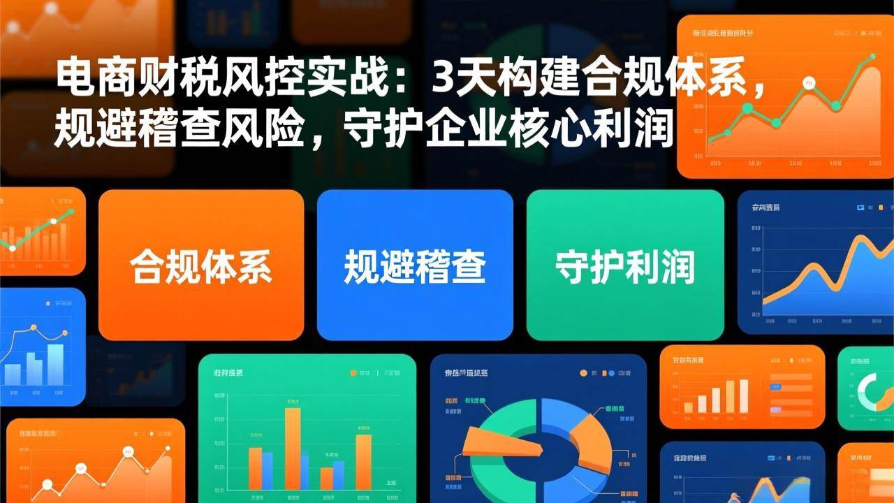 （17197期）电商财税风控实战：3天构建合规体系，规避稽查风险，守护企业核心利润-润格副业网-每天分享热门副业赚钱项目