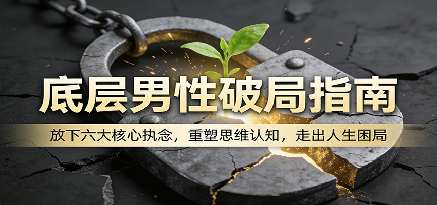 底层男性破局指南：放下六大核心执念，重塑思维认知，走出人生困局-润格副业网-每天分享热门副业赚钱项目