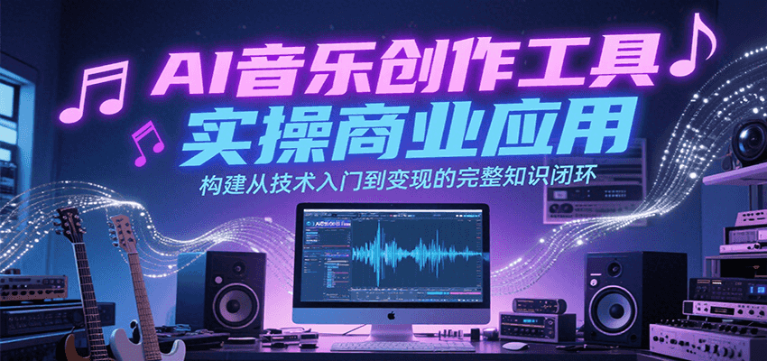 AI音乐创作工具实操商业应用,构建从技术入门到变现的完整知识闭环-润格副业网-每天分享热门副业赚钱项目