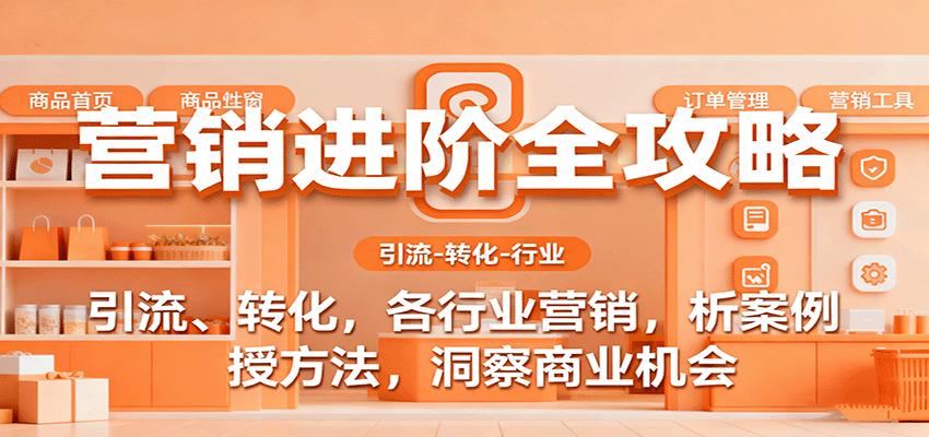营销进阶全攻略，引流、转化，各行业营销，析案例，授方法，洞察商业机会-润格副业网-每天分享热门副业赚钱项目