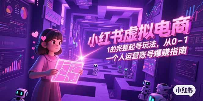 （15230期）小红书虚拟电商，从0-1的完整起号玩法，一个人运营账号爆赚指南-润格副业网-每天分享热门副业赚钱项目