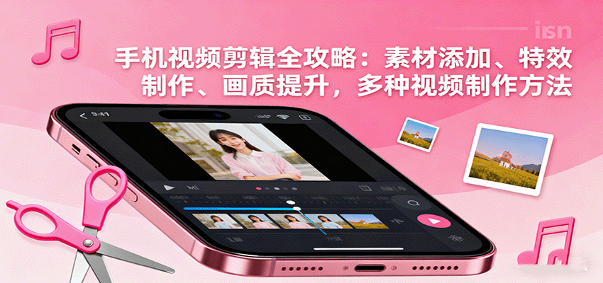 手机视频剪辑全攻略：素材添加、特效制作、画质提升，多种视频制作方法-润格副业网-每天分享热门副业赚钱项目