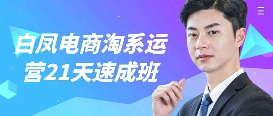 白凤电商淘系运营21天速成班-润格副业网-每天分享热门副业赚钱项目