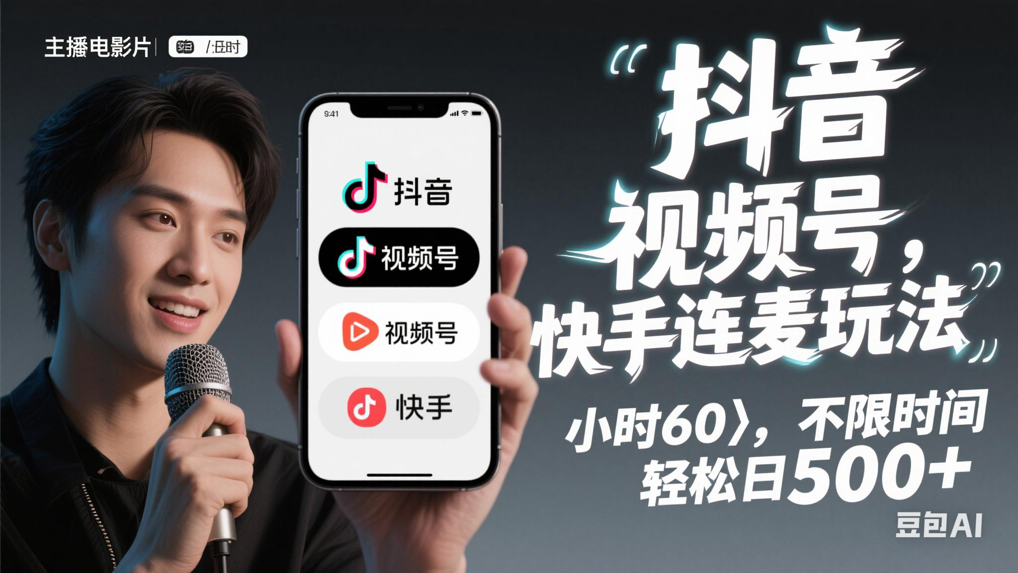 （14899期）抖音，快手，视频号无脑连麦玩法！快速入门，单日稳冲1000+-润格副业网-每天分享热门副业赚钱项目