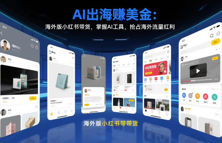 AI出海賺美金：海外版小红书带货，掌握AI工具，抢占海外流量红利（更新2026）-润格副业网-每天分享热门副业赚钱项目