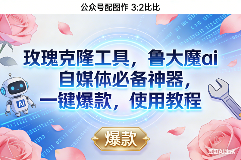 （16847期）玫瑰克隆神器，鲁大魔ai，自媒体必备，一键爆款工具，详细介绍，和使用教程-润格副业网-每天分享热门副业赚钱项目