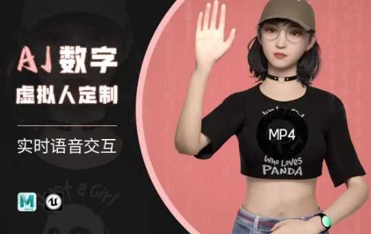 Ai数字人虚拟(智能体)实时语音交互特训营,自行定制超写实角色AI数字人交互技术-润格副业网-每天分享热门副业赚钱项目