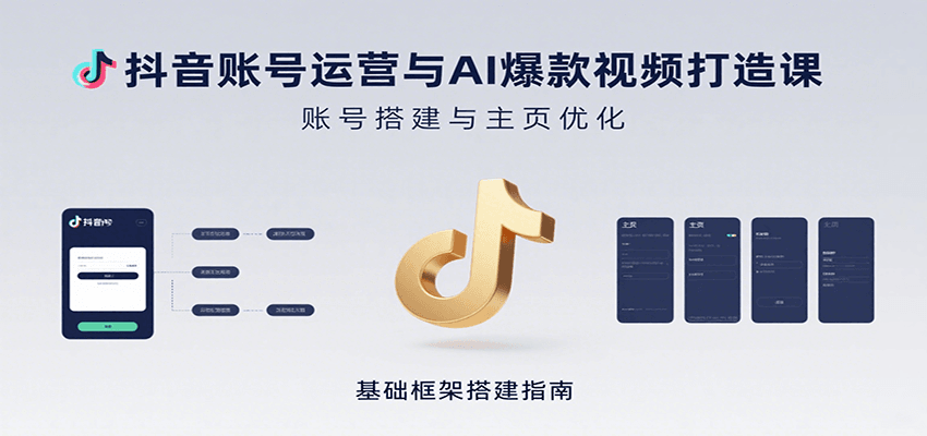 抖音账号运营与AI爆款视频打造课：含账号搭建、运营及多种AI特效视频制作方法-润格副业网-每天分享热门副业赚钱项目