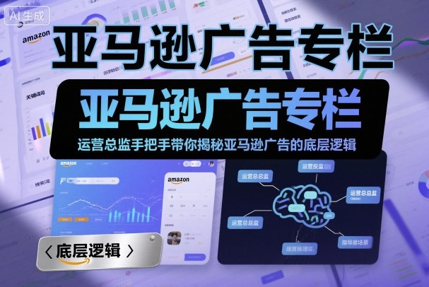 亚马逊广告专栏:运营总监手把手带你揭秘亚马逊广告的底层逻辑-润格副业网-每天分享热门副业赚钱项目