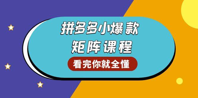 (13699期)拼多多爆款矩阵课程:教你测出店铺爆款,优化销量,提升GMV,打造爆款群-润格副业网-每天分享热门副业赚钱项目