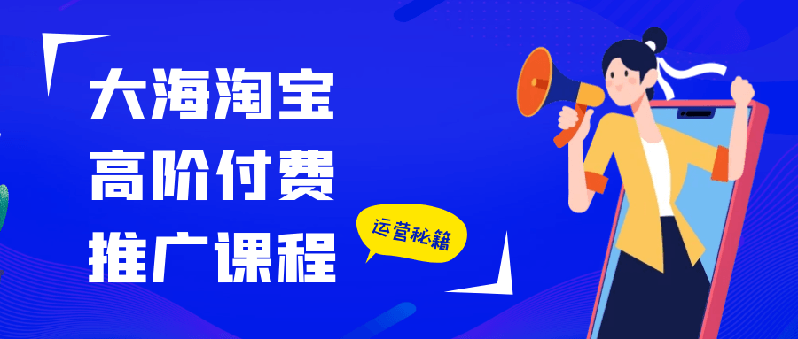 大海淘宝高阶付费推广课程-润格副业网-每天分享热门副业赚钱项目