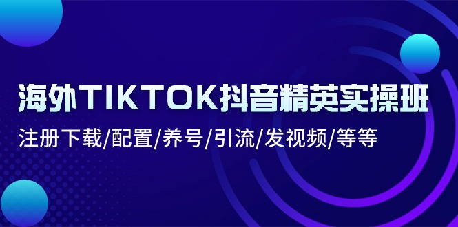 (10998期)海外TIKTOK抖音精英实操班:注册下载/配置/养号/引流/发视频/等等-润格副业网-每天分享热门副业赚钱项目
