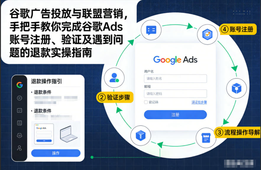 谷歌广告投放与联盟营销，手把手教你完成谷歌Ads账号注册、验证及遇到问题的退款实操指南-润格副业网-每天分享热门副业赚钱项目