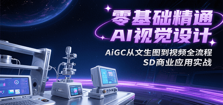 零基础精通AI视觉设计,AiGC从文生图到视频全流程,SD商业应用实战-润格副业网-每天分享热门副业赚钱项目