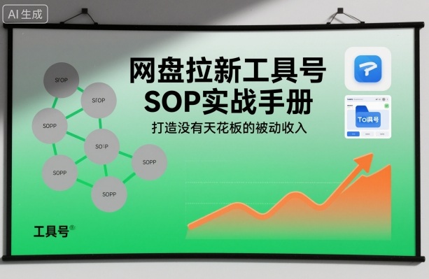 网盘拉新工具号SOP实战手册，打造没有天花板的被动收入-润格副业网-每天分享热门副业赚钱项目