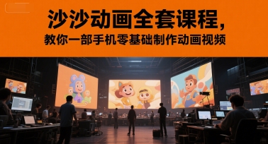 沙沙动画全套课程,教你一部手机零基础制作动画视频-润格副业网-每天分享热门副业赚钱项目
