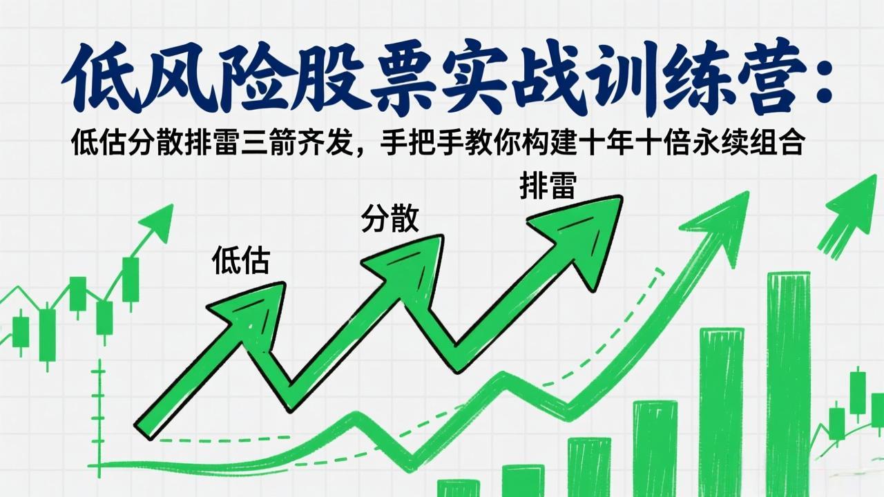 低风险股票实战训练营:低估分散排雷三箭齐发,手把手教你构建十年十倍永续组合 低风险股票实战训练营:低估分散排雷三箭齐发,手把手教你构建十年十倍永续组合