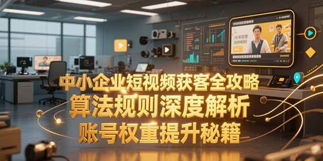 (15326期)中小企业短视频获客全攻略,算法规则深度解析,账号权重提升秘籍-润格副业网-每天分享热门副业赚钱项目