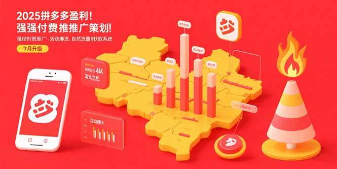 (15509期)2025拼多多盈利地图:强付费推广策略/活动爆流/自然流量获取系统(7月更新)-润格副业网-每天分享热门副业赚钱项目