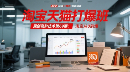 淘宝天猫打爆班原创高阶技术第69期:淘宝从0到爆-润格副业网-每天分享热门副业赚钱项目