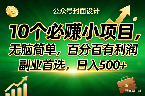 （17694期）10个必赚小项目，无脑简单，百分百有利润，副业首选，日入400+-润格副业网-每天分享热门副业赚钱项目