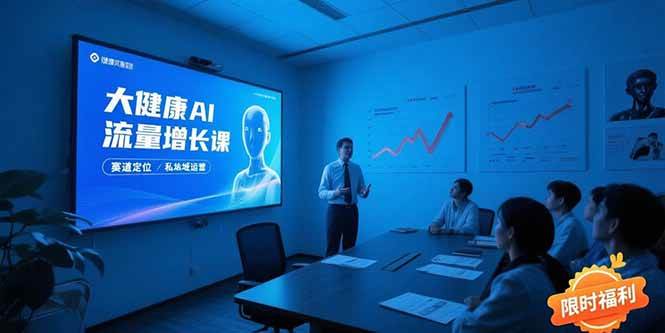 （15396期）大健康AI流量增长课，赛道定位方法论，AI数字人内容生产，私域转化运营…-润格副业网-每天分享热门副业赚钱项目
