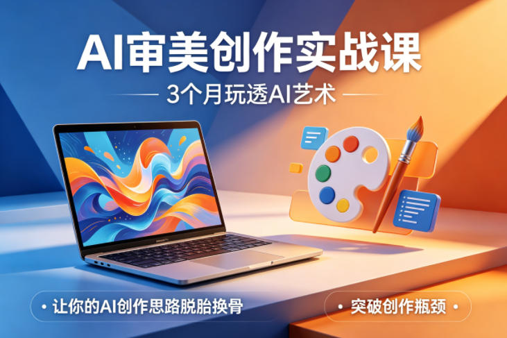 AI审美创作实战课，3个月玩透AI艺术，让你的AI创作思路脱胎换骨，突破创作瓶颈-润格副业网-每天分享热门副业赚钱项目