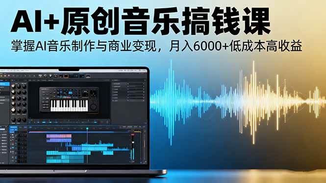 (16324期)AI+原创音乐搞钱课:掌握AI音乐制作与商业变现,月入6000+低成本高收益-润格副业网-每天分享热门副业赚钱项目