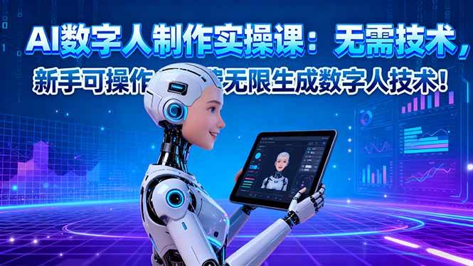 (16376期)AI数字人制作实操课:无需技术,新手可操作,免费无限生成数字人技术!-润格副业网-每天分享热门副业赚钱项目