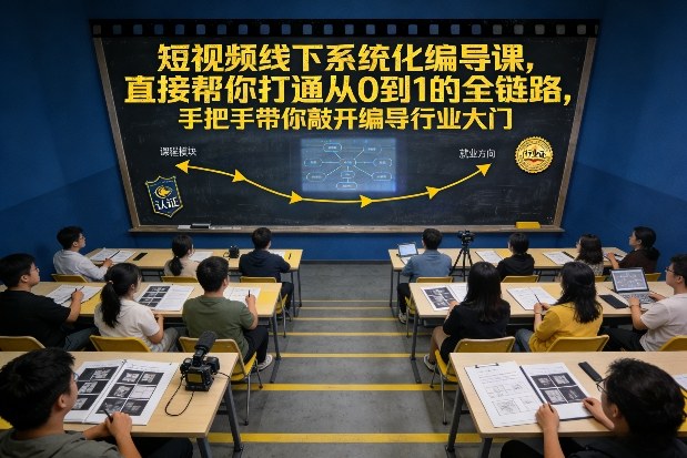 短视频线下系统化编导课,直接帮你打通从0到1的全链路,手把手带你敲开编导行业大门-润格副业网-每天分享热门副业赚钱项目