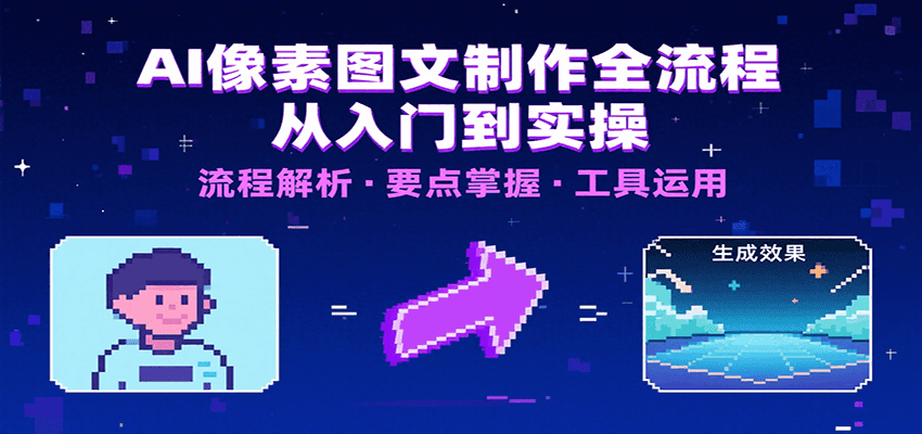 AI像素图文制作全流程：内容要点、文案选择及所用工具，助你快速入局-润格副业网-每天分享热门副业赚钱项目