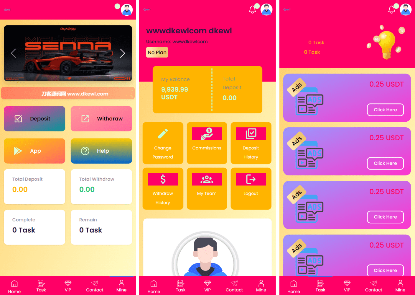 SENNA海外广告奖励投资理财源码/附详细教程-润格副业网-每天分享热门副业赚钱项目