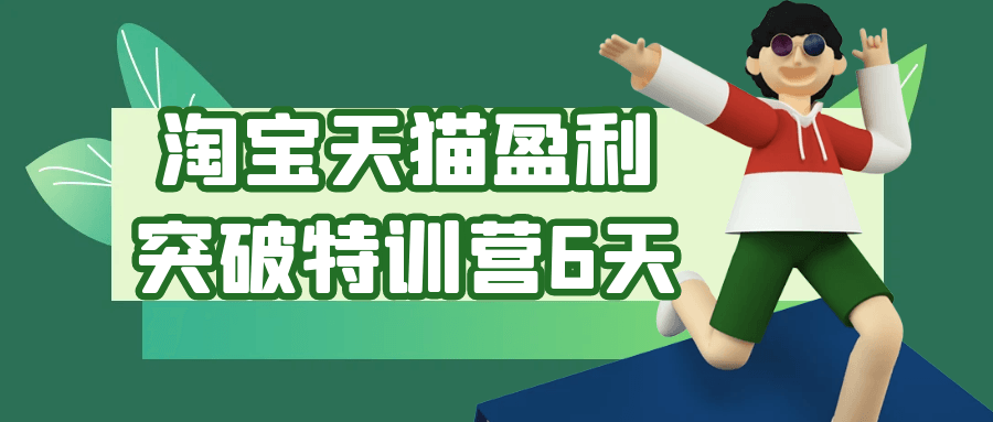 淘宝天猫盈利突破特训营6天-润格副业网-每天分享热门副业赚钱项目