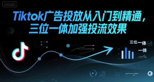 Tiktok广告投放从入门到精通,三位一体加强投流效果-润格副业网-每天分享热门副业赚钱项目