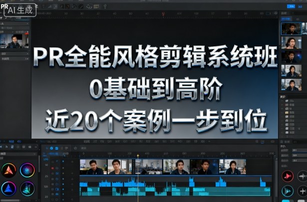 PR全能风格剪辑系统班,0基础到高阶,近20个案例一步到位-润格副业网-每天分享热门副业赚钱项目