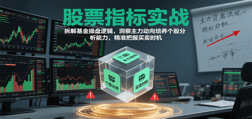 股票指标实战，基金操盘逻辑拆解，洞察主力动向培养个股分析能力把握买卖时机（更新）-润格副业网-每天分享热门副业赚钱项目